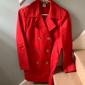 Isaac Mizrahi Red Double Breasted Jacket size 6